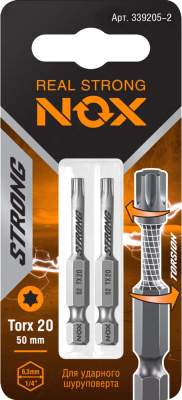 Набор бит Nox Strong Torsion E6.3 Tx20-50 / 339205-2 - фото
