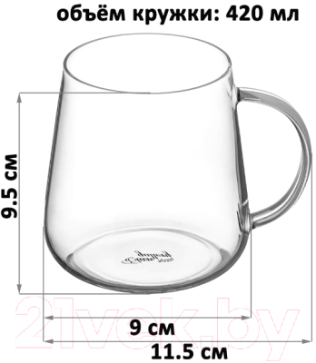 Набор кружек Elan Gallery Crystal Glass / 360131