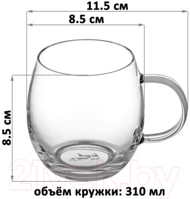 Набор кружек Elan Gallery Crystal Glass / 360133