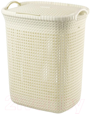 Корзина для белья El Casa Паола 640143 (слоновая кость) - фото
