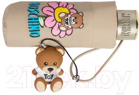 Зонт складной Moschino 8252-SuperminiD Flower Bear Dark Beige