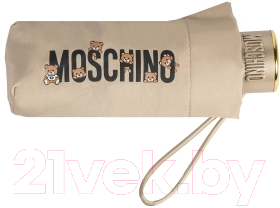 Зонт складной Moschino 8430-SuperminiD Bear In The Tube Dark Beige