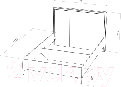 Каркас кровати НК Мебель Нордик 140x200 / 71916990