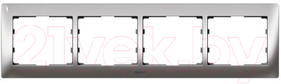 Рамка для выключателей и розеток Legrand Galea Life 771934 (хром) - фото