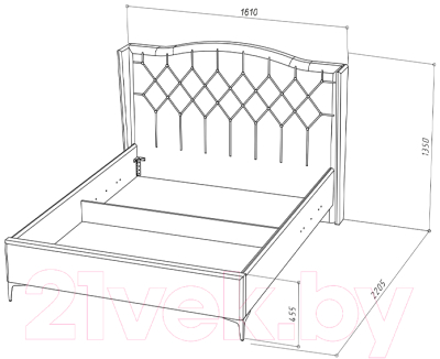 Каркас кровати НК Мебель Tango 140x200 / 72306792