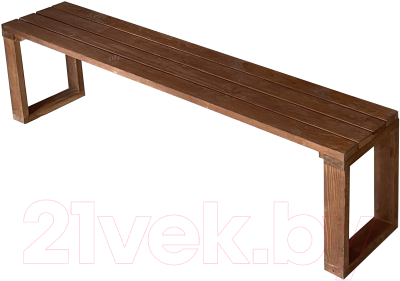 Скамья садовая Dyatel С прямоугольными ногами сосна - фото