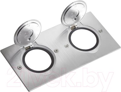 Блок розеточный Legrand 89702 (нержавеющая сталь) - фото