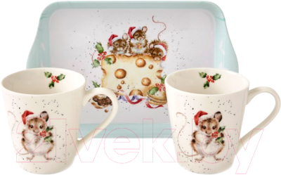 Набор для чая/кофе Royal Worcester Wrendale Designs. Christmas. Мыши / X0011659156 - фото