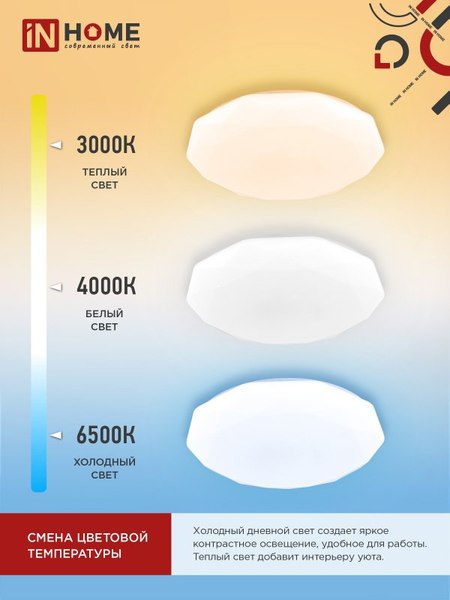 Потолочный светильник INhome Comfort Diamond / 4690612035048