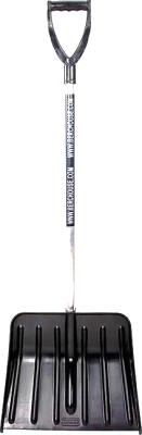 Лопата для уборки снега Berchouse №16 (с алюминиевым наконечником и сьемным черенком) - фото