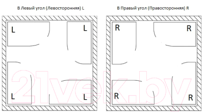 Душевая кабина RIVER Desna XL 100/80/44 MT R