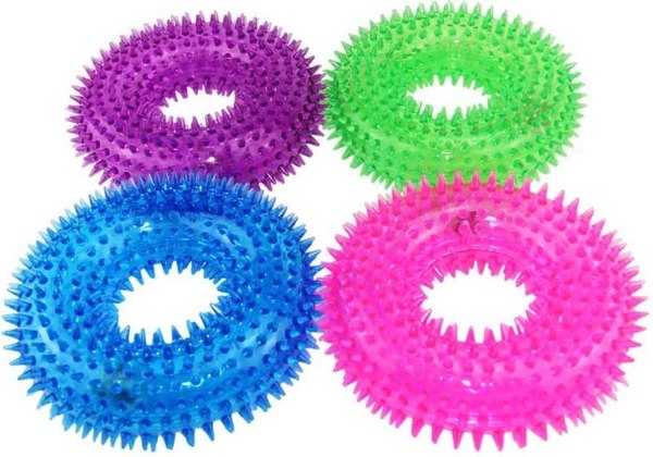 Игрушка для животных Dogman Кольцо пищащее светящееся