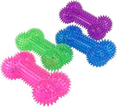 Игрушка для собак Dogman Кость пищащая светящаяся