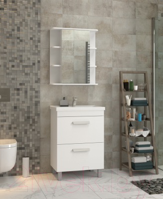 Шкаф с зеркалом для ванной Vigo Nova 600