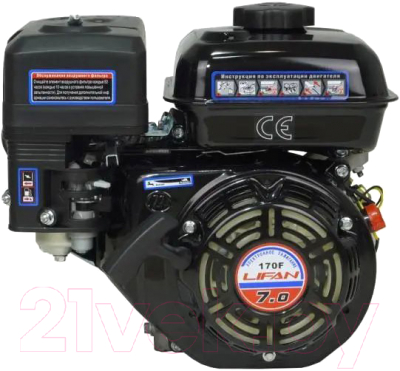 Двигатель бензиновый Lifan 170F D19 - фото