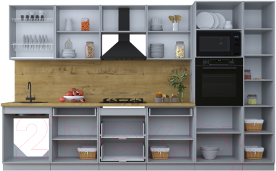 Готовая кухня Интерлиния Тренд 3.4В