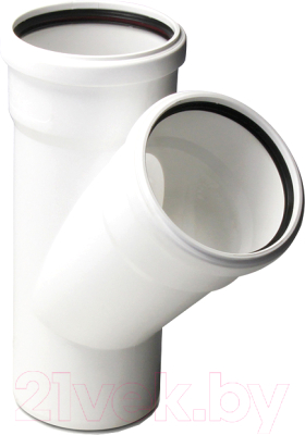 Тройник внутренней канализации Pro Aqua Stilte Ду 110x110x45 / ST201145W - фото