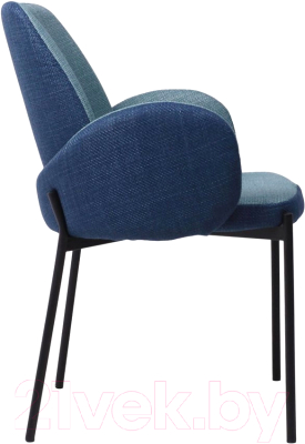 Стул Listvig Мил (синий Florida Eclipse-Aquamarine/черный)