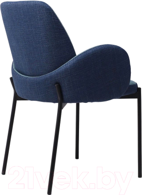 Стул Listvig Мил (синий Florida Eclipse-Aquamarine/черный)