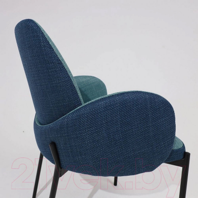 Стул Listvig Мил (синий Florida Eclipse-Aquamarine/черный)