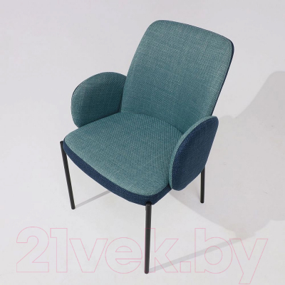 Стул Listvig Мил (синий Florida Eclipse-Aquamarine/черный)
