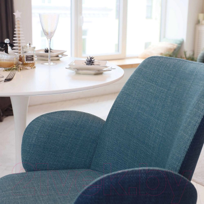 Стул Listvig Мил (синий Florida Eclipse-Aquamarine/черный)