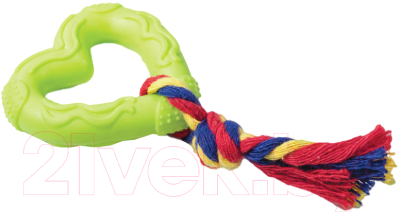 Игрушка для собак Triol Сердечко с веревкой / 12191143 - фото