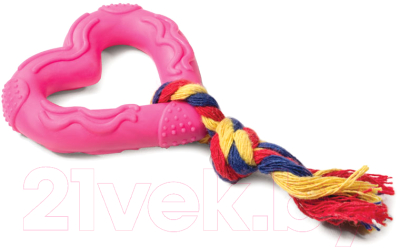 Игрушка для собак Triol Сердечко с веревкой / 12191143