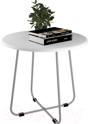 Журнальный столик Мебелик BeautyStyle 14 (белый/металлик)