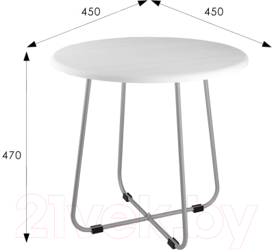 Журнальный столик Мебелик BeautyStyle 14 (белый/металлик)