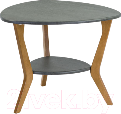 Журнальный столик Мебелик BeautyStyle 15 (серый бетон/бук) - фото