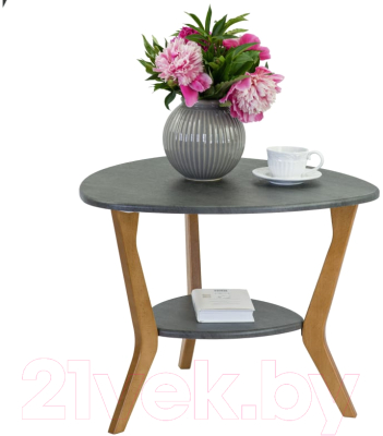 Журнальный столик Мебелик BeautyStyle 15 (серый бетон/бук)