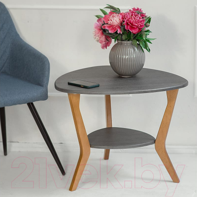 Журнальный столик Мебелик BeautyStyle 15 (серый бетон/бук)