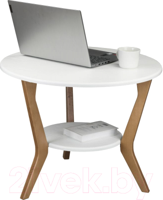 Журнальный столик Мебелик BeautyStyle 13 (белый/бук)