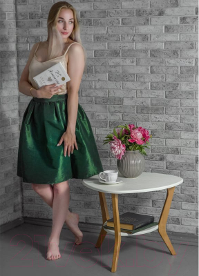 Журнальный столик Мебелик BeautyStyle 15 (белый/бук)