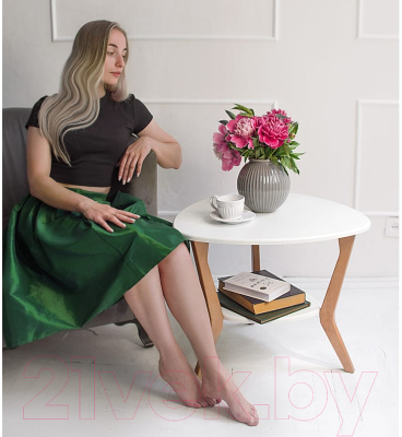 Журнальный столик Мебелик BeautyStyle 15 (белый/бук)