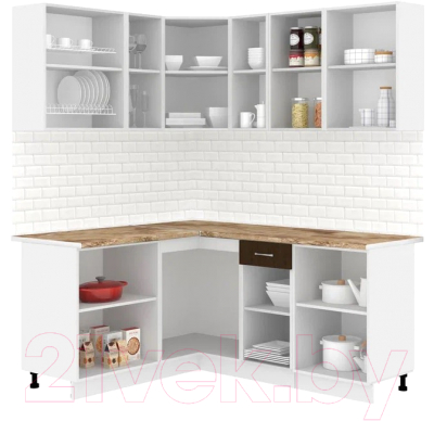 Кухонный гарнитур Кортекс-мебель Корнелия Лира 1.5x1.8 (дуб сонома/венге/мадрид)