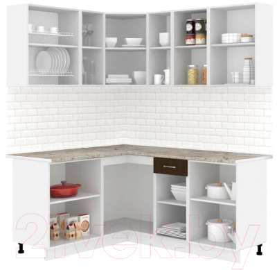 Кухонный гарнитур Кортекс-мебель Корнелия Лира 1.5x1.8 (дуб сонома/венге/марсель)