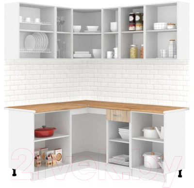 Кухонный гарнитур Кортекс-мебель Корнелия Лира 1.5x1.8 (дуб сонома/дуб бунратти)