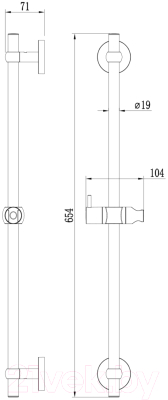 Душевая стойка Milardo Niagara NIA6500M17