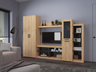 Стенка Genesis Мебель Oskar 4 (дуб золотой/венге)