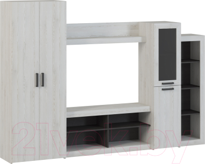 Стенка Genesis Мебель Oskar 4 (сосна белая Loft/венге) - фото