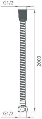 Душевой шланг Milardo 220S200M19