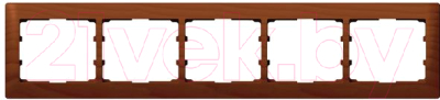 Рамка для выключателей и розеток Legrand Galea Life 771975 Cherry Wood - фото