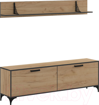 Полка Genesis Мебель Oskar Loft (дуб золотой)