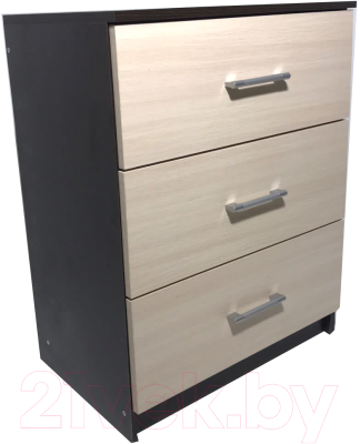 Комод Genesis Мебель Светлана 3 ящика (венге/дуб молочный) - фото