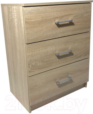 Комод Genesis Мебель Светлана 3 ящика (дуб сонома) - фото