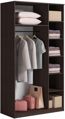 Шкаф Genesis Мебель Светлана 3 двери с зеркалом (венге/дуб молочный)