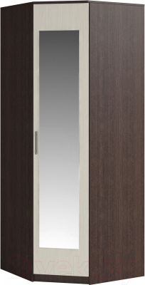 Шкаф Genesis Мебель Светлана с зеркалом (венге/дуб молочный) - фото
