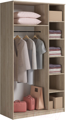 Шкаф Genesis Мебель Светлана 3 двери с зеркалом (дуб сонома/белый)